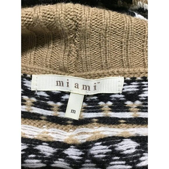 Brown Black Striped Knit Waterfall Cardigan - Picture 5 of 7